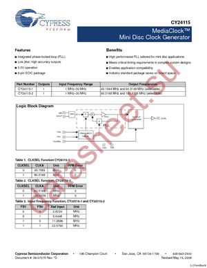 CY24115SXC-2 datasheet  